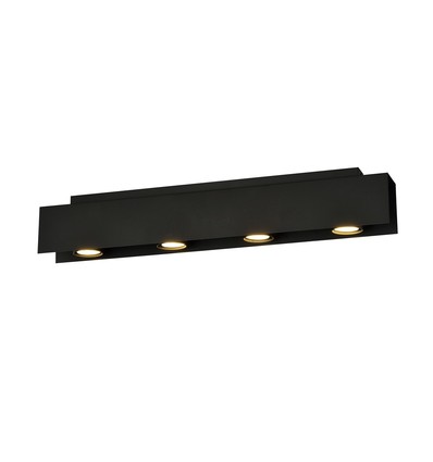 Kenno 4 Sort loftslampe - GU10, 230V, uden lyskilde