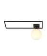Imago 1A Sort/Opal loftslampe - Ø15 cm, E14, 230V, uden lyskilde