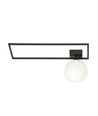 Imago 1A Sort/Opal loftslampe - Ø15 cm, E14, 230V, uden lyskilde