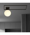 Imago 1A Sort/Opal loftslampe - Ø15 cm, E14, 230V, uden lyskilde
