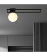 Imago 1C Sort/Opal loftslampe - Ø15 cm, E14, 230V, uden lyskilde
