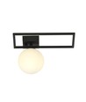 Imago 1D Sort/Opal loftslampe - Ø15 cm, E14, 230V, uden lyskilde