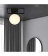 Imago 1E Sort/Opal loftslampe - Ø15 cm, E14, 230V, uden lyskilde