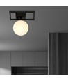 Imago 1E Sort/Opal loftslampe - Ø15 cm, E14, 230V, uden lyskilde