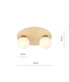 Kenzo 2B loftslampe - Ø14 cm, E14, 230V, uden lyskilde