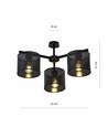 Jordan 3 Sort loftslampe - Ø15 cm, E27, 230V, uden lyskilde