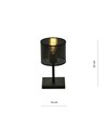 Jordan LN1 Sort bordlampe - Ø15 cm, E27, 230V, uden lyskilde