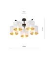 Jordan 5 Hvid/Guld loftslampe - Ø15 cm, E27, 230V, uden lyskilde