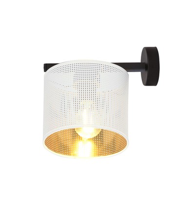 Jordan K1 Hvid/Guld væglampe - Ø15 cm, E27, 230V, uden lyskilde