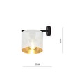 Jordan K1 Hvid/Guld væglampe - Ø15 cm, E27, 230V, uden lyskilde