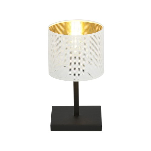 Jordan LN1 Hvid/Guld bordlampe - Ø15 cm, E27, 230V, uden lyskilde