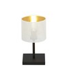 Jordan LN1 Hvid/Guld bordlampe - Ø15 cm, E27, 230V, uden lyskilde