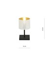 Jordan LN1 Hvid/Guld bordlampe - Ø15 cm, E27, 230V, uden lyskilde