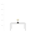 Jordan LN1 Hvid/Guld bordlampe - Ø15 cm, E27, 230V, uden lyskilde