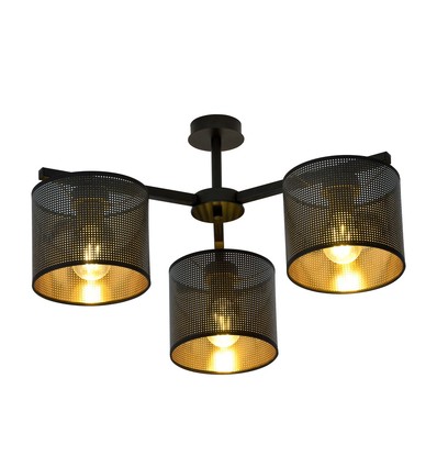 Jordan 3 Sort/Guld loftslampe - Ø15 cm, E27, 230V, uden lyskilde