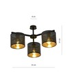 Jordan 3 Sort/Guld loftslampe - Ø15 cm, E27, 230V, uden lyskilde