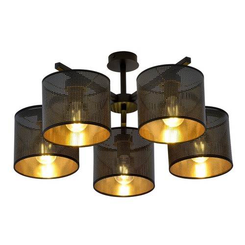 Jordan 5 Sort/Guld loftslampe - Ø15 cm, E27, 230V, uden lyskilde