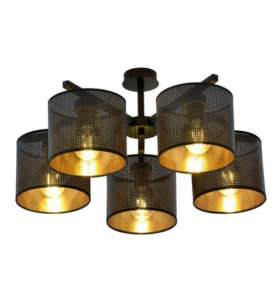 Jordan 5 Sort/Guld loftslampe - Ø15 cm, E27, 230V, uden lyskilde
