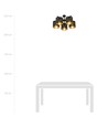 Jordan 5 Sort/Guld loftslampe - Ø15 cm, E27, 230V, uden lyskilde
