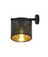 Jordan K1 Sort/Guld væglampe - Ø15 cm, E27, 230V, uden lyskilde