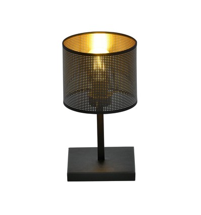 Jordan LN1 Sort/Guld bordlampe - Ø15 cm, E27, 230V, uden lyskilde