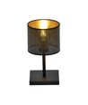 Jordan LN1 Sort/Guld bordlampe - Ø15 cm, E27, 230V, uden lyskilde