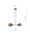 Playa 2 Sort pendellampe - E27, 230V, uden lyskilde