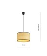 Aston 1 Rattan pendellampe - Ø35 cm, E27, 230V, uden lyskilde
