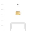 Aston 1 Rattan pendellampe - Ø35 cm, E27, 230V, uden lyskilde