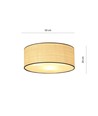 Aston 3 Rattan loftslampe - Ø50 cm, E27, 230V, uden lyskilde
