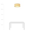 Aston 3 Rattan loftslampe - Ø50 cm, E27, 230V, uden lyskilde