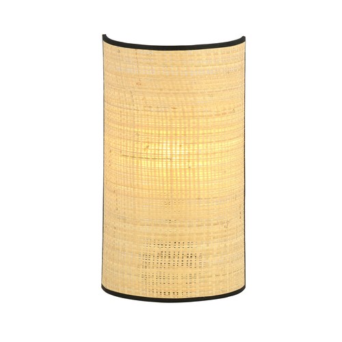 Aston K1 Rattan væglampe - Ø18 cm, E14, 230V, uden lyskilde