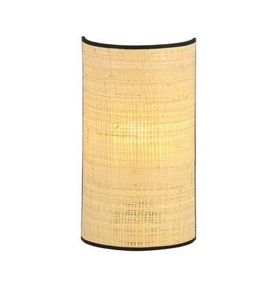 Aston K1 Rattan væglampe - Ø18 cm, E14, 230V, uden lyskilde