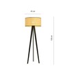 Aston LP1 Rattan gulvlampe - Ø45 cm, E27, 230V, uden lyskilde