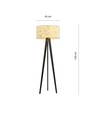Aston LP1 Cork gulvlampe - Ø45 cm, E27, 230V, uden lyskilde