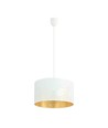 Aston 1 Hvid/Guld pendellampe - Ø35 cm, E27, 230V, uden lyskilde