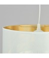 Aston 1 Hvid/Guld pendellampe - Ø35 cm, E27, 230V, uden lyskilde