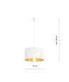 Aston 1 Hvid/Guld pendellampe - Ø35 cm, E27, 230V, uden lyskilde
