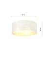 Aston 3 Hvid/Guld loftslampe - Ø50 cm, E27, 230V, uden lyskilde
