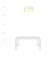 Aston 3 Hvid/Guld loftslampe - Ø50 cm, E27, 230V, uden lyskilde