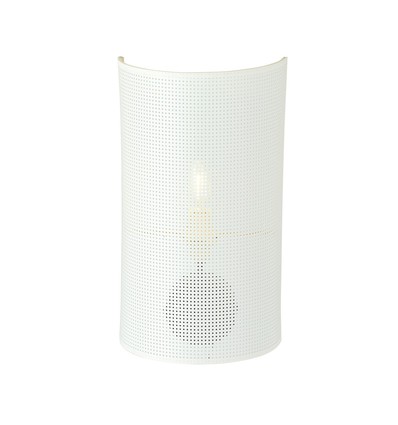 Aston K1 Hvid/Guld væglampe - Ø18 cm, E14, 230V, uden lyskilde