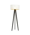 Aston LP1 Hvid/Guld gulvlampe - Ø45 cm, E27, 230V, uden lyskilde