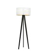 Aston LP1 Hvid/Guld gulvlampe - Ø45 cm, E27, 230V, uden lyskilde