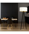 Aston LP1 Hvid/Guld gulvlampe - Ø45 cm, E27, 230V, uden lyskilde
