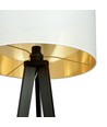 Aston LP1 Hvid/Guld gulvlampe - Ø45 cm, E27, 230V, uden lyskilde
