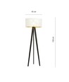 Aston LP1 Hvid/Guld gulvlampe - Ø45 cm, E27, 230V, uden lyskilde