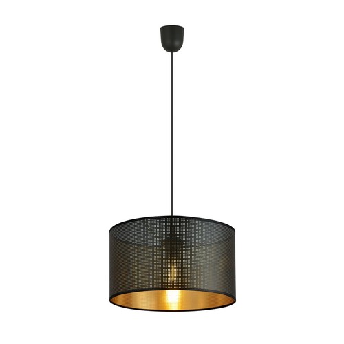 Aston 1 Sort/Guld pendellampe - Ø35 cm, E27, 230V, uden lyskilde