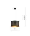 Aston 1 Sort/Guld pendellampe - Ø35 cm, E27, 230V, uden lyskilde