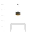 Aston 1 Sort/Guld pendellampe - Ø35 cm, E27, 230V, uden lyskilde