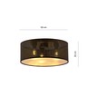 Aston 3 Sort/Guld loftslampe - Ø50 cm, E27, 230V, uden lyskilde